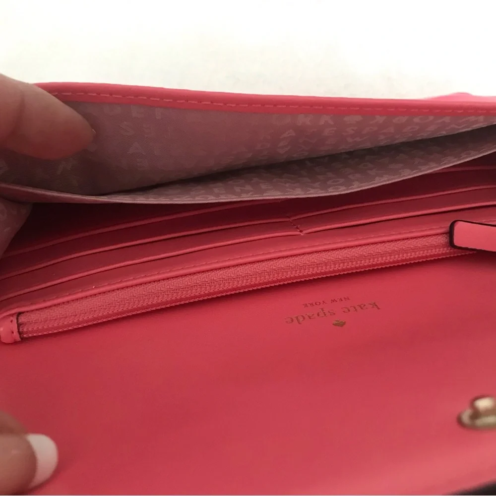 NWOT - Kate Spade Laurel Way Pink Blush Zip Wallet Soft Guava